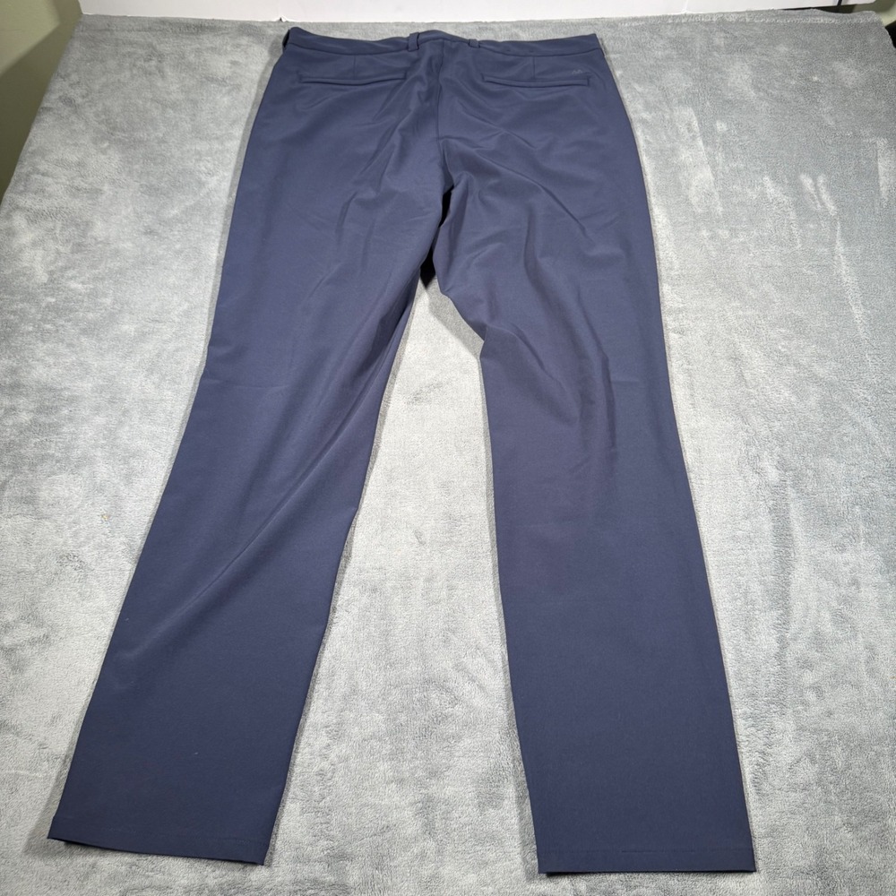 Mizzen + Main Mens Helmsman Pants 35x32 Slim Fit Chino Navy Solid Navy 1BO-0965 - Picture 5 of 12